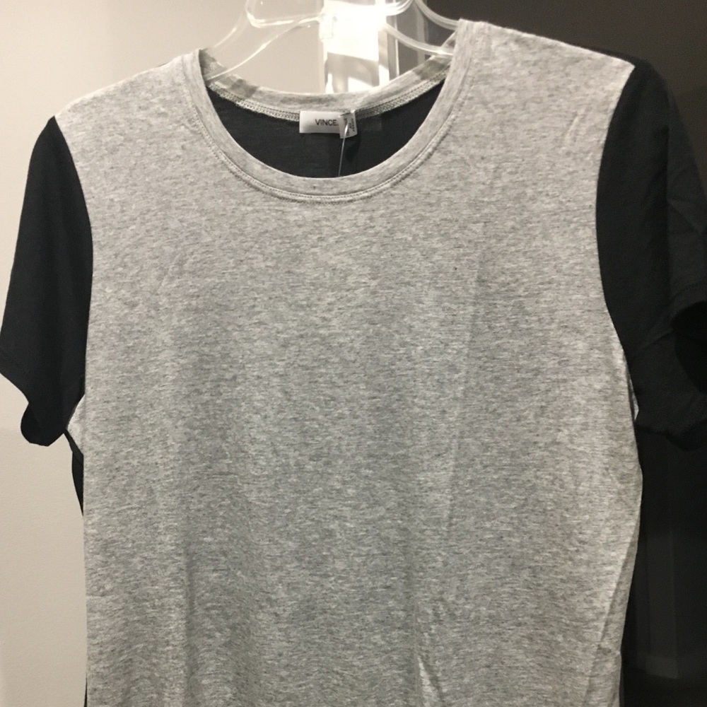 Vince Two-Tone Pima Cotton & Modal Tee